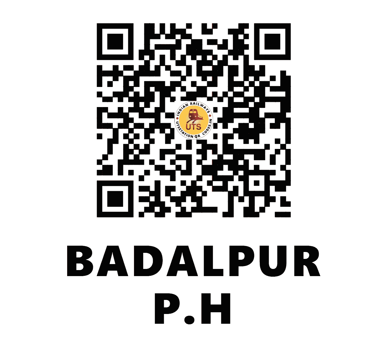 UTS QR Code for BADALPUR P.H - BDPA (SE - WEST BENGAL)